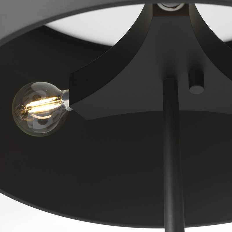 Barbara Barry Spinet 26" Modern Trumpet Table Lamp with Shade, Black, Black