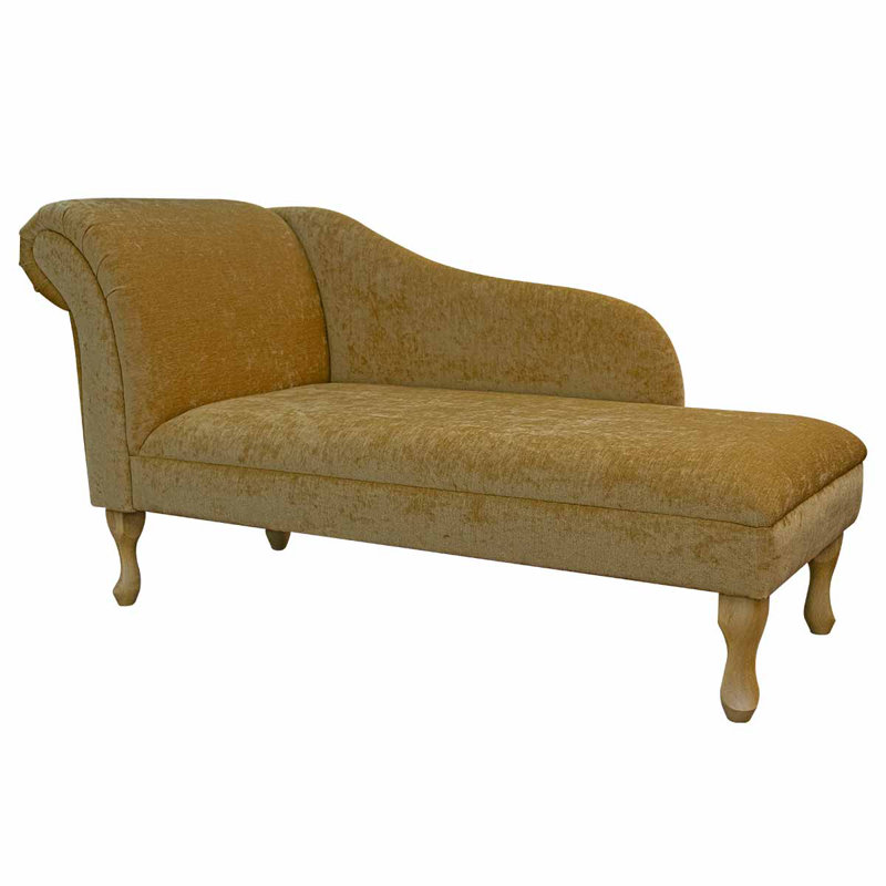 Upholstered Chaise Lounge, Yellow