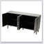 Armoire de rangement élégante et fonctionnelle à 4 portes avec pieds en pin et panneau de fibres à densité moyenne-227501642