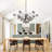 Kyiesha 21 - Light Dimmable Modern Linear Chandelier Sputnik Chandeliers Dining Room Chandelier