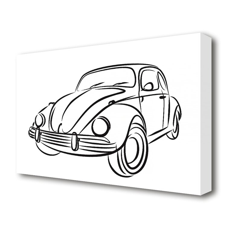 Classic VW Volkswagen Beetle Car Wall Art Sticker Any Color & Size