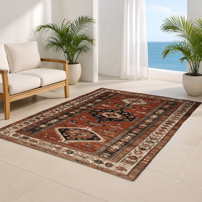 Turkish Brown Indoor and Outdoor Area Rug