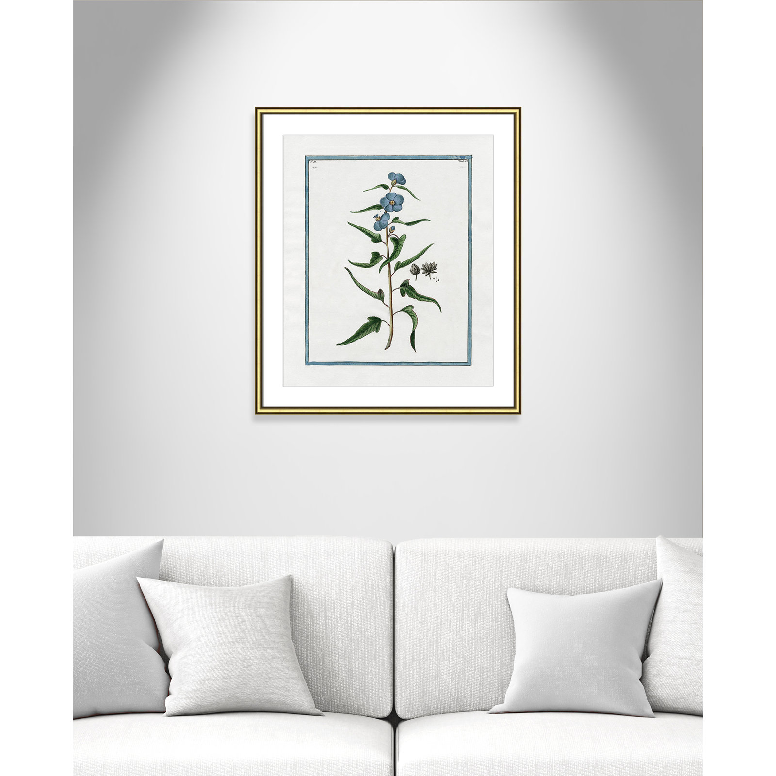 Colombe "Shabby Elegance Botanical I" Print, 22.75" W x 26.75" H, Gold Framed