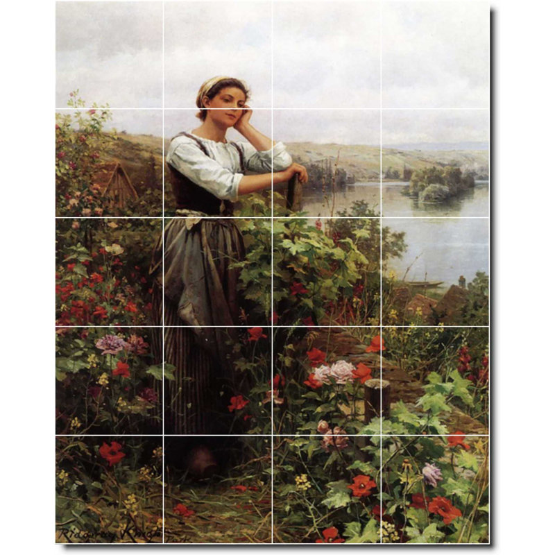 Carreau de peinture murale 32 po x 40 po 8 po x 8 po, Jardin 05057