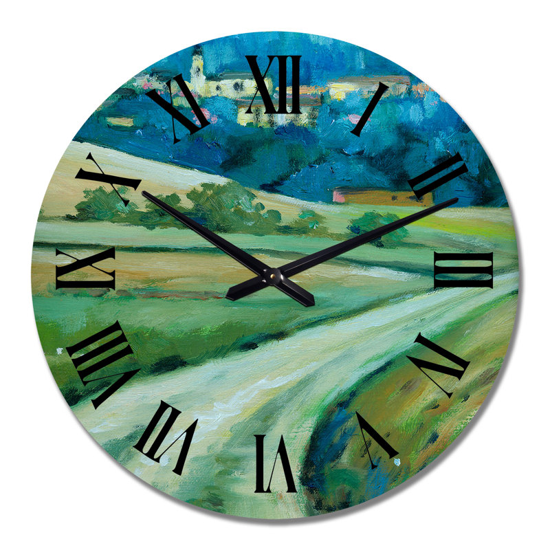 Route dans la campagne - Horloge murale, Moyen