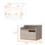 Table de chevet flottante avec tiroir et double tablette Florence-2015382227