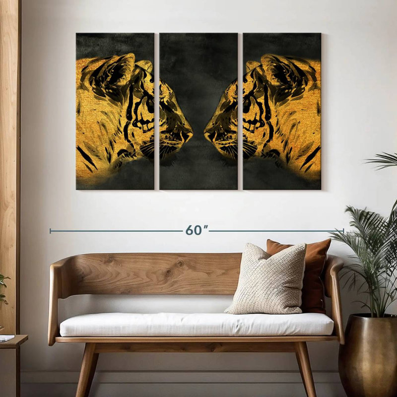 Brampt Golden Tigers, 32" H x 50" W