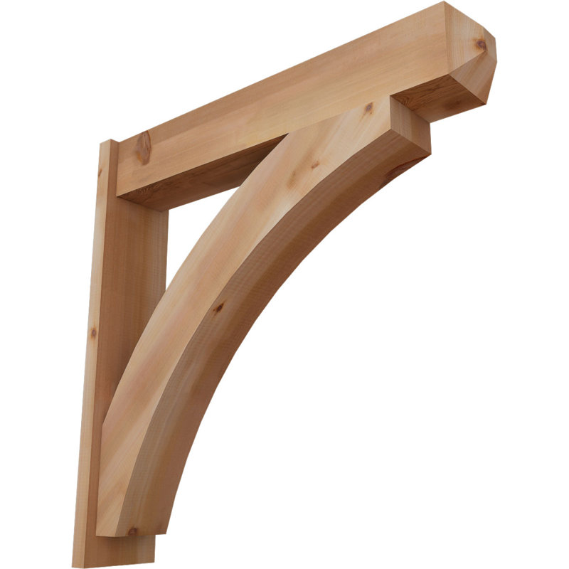 Thorton Craftsman Rustic Wood Outlooker,  38" D x 38" H , 7 1/2" W Western Red Cedar (Smooth)