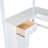 Full Size Loft Bed with U-shaped Desk, Drawers and Storage Shelves,-114670671-112681432