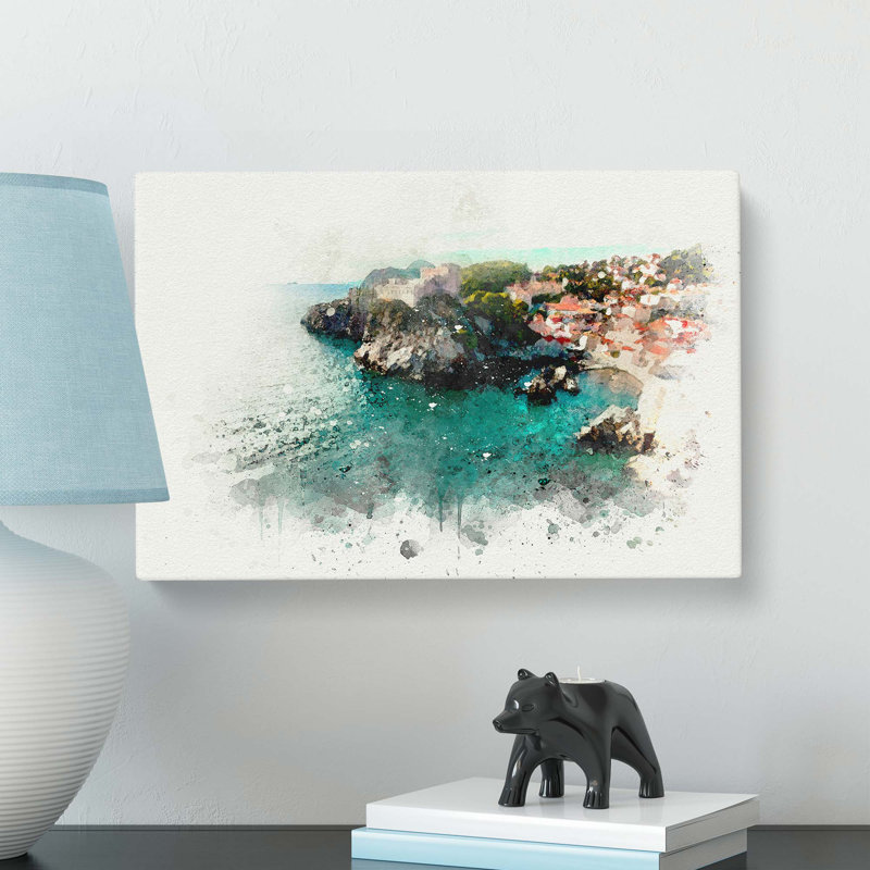 Walls Of Dubrovnik In Croatia In Abstract - Wrapped Canvas Print, 35cm H x 50cm W x 3cm D