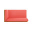 Banc d'angle en X avec table basse