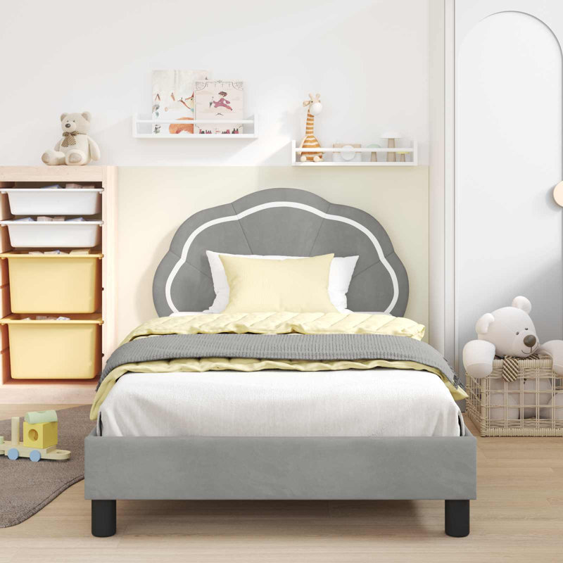 Bed Frame, 100 x 200cm, Light Grey