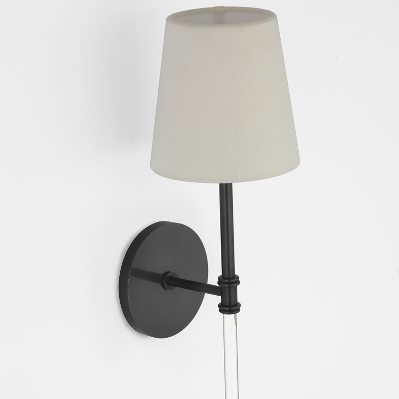 Suzanne Kasler Camille 20" Cordless Sconce with Linen Shade, Bronze
