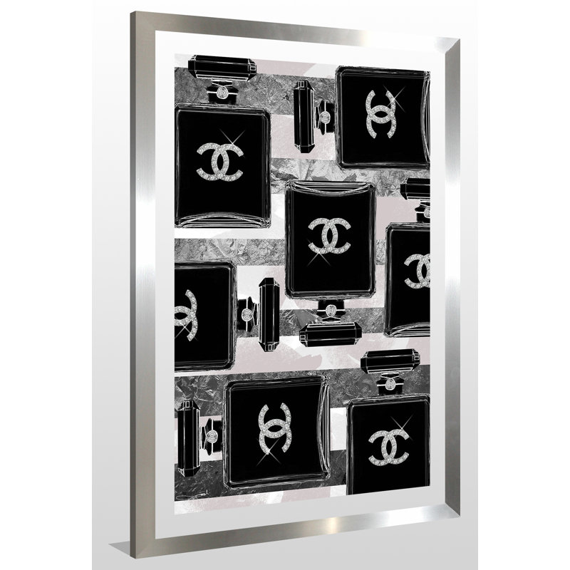« cc alloveer », reproduction d’art, H 39,5 po x l 27,5 po x P 0,75 po, Acrylique avec cadre argent