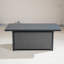 Table basse d'extérieur rectangulaire en aluminium