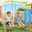 Swing Sets for Backyard, Kids Outdoor Play Equipment with Two Swings, Slide, Rock Climbing Wall , Swing Set with Wave Slide, Playground Sets for Backyards