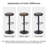 Swivel Wood Seat Bar Stools Adjustable-Height Backless Counter Stool With Metal Frame-1092168744