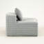 Fauteuil à 2 places gris fumée avec velours côtelé luxueux, toute la structure, design moderne, sans assemblage, éponge à haute densité et coussins décoratifs pour un salon confortable en baie de lune gris, velours côtelé