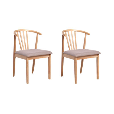 47 cm H Upholstered Fabric Slat Back Dining Chair