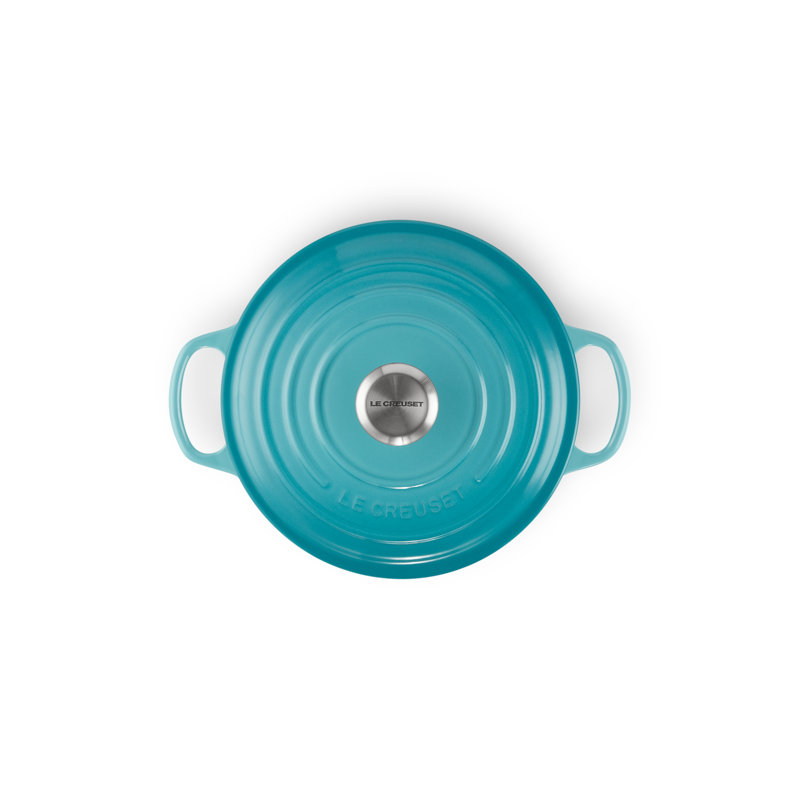 Le Creuset Signature Enameled Cast Iron 3.5 Qt Round Sauteuse with Lid, Caribbean
