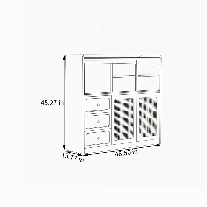 Babin, H 45,27 po x l 48,5 po x P 13,77 po