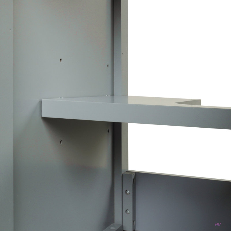 Meuble-lavabo de 20 po avec lavabo, armoire de salle de bain avec porte à fermeture douce, support de rangement et tablette réglable
