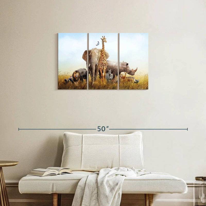 Animaux de safari kényans, H 20 po x l 33 po