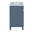Meuble-lavabo de salle de bain avec lavabo supérieur, armoire à miroir bleu royal, armoire de rangement moderne avec 2 portes à fermeture douce et 2 tiroirs, meuble-lavabo simple