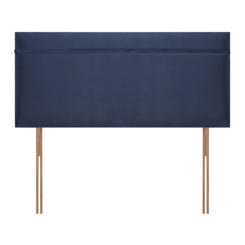 Arturo Upholstered Panel Headboard, Kingsize (5'), Plush Navy, Velvet