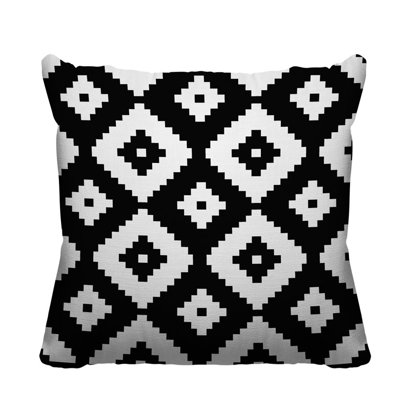 Coussin intérieur / extérieur Nosi, L 19 po x H 19 po, Noir