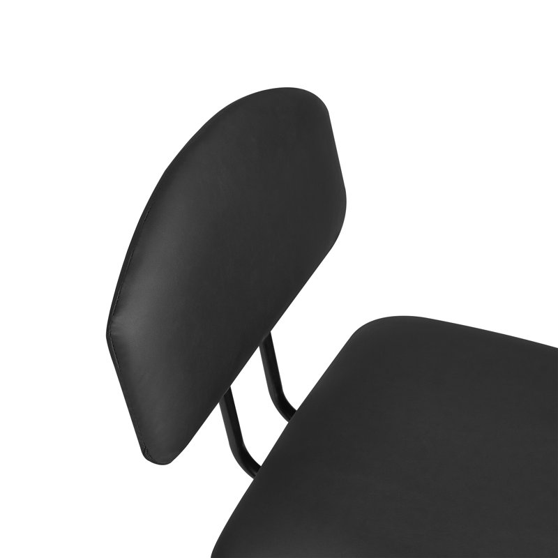Ensemble de 2 chaises de salle à manger rembourrées, chaises de cuisine rembourrées en similicuir avec siège rembourré et pieds en métal, chaises de salle à manger modernes et contemporaines pour la cuisine, la salle à manger, le meuble-lavabo, le salon