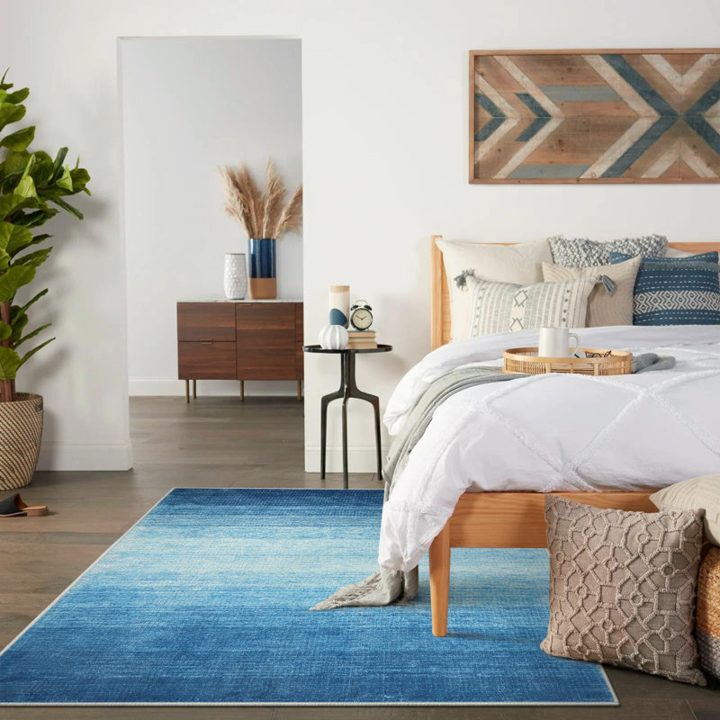Abstract Ombre Plush Area Rug – Soft Gradient Accent with Non-Slip Backing, Rectangle 8' x 10'