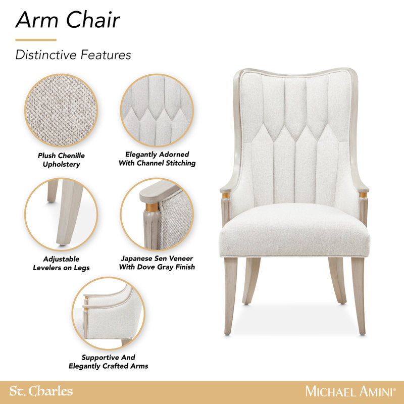 St. Charles Arm Chair - Dove Gray