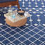 Tapis géométrique bleu marine / blanc Whanger-1499149041
