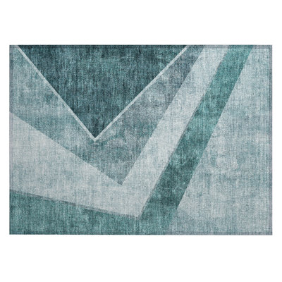 Berneda Washable Geometric Indoor / Outdoor Rug
