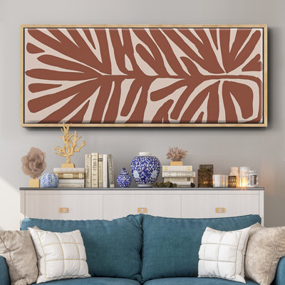 Terra Cotta Block Palms IV- Framed Canvas