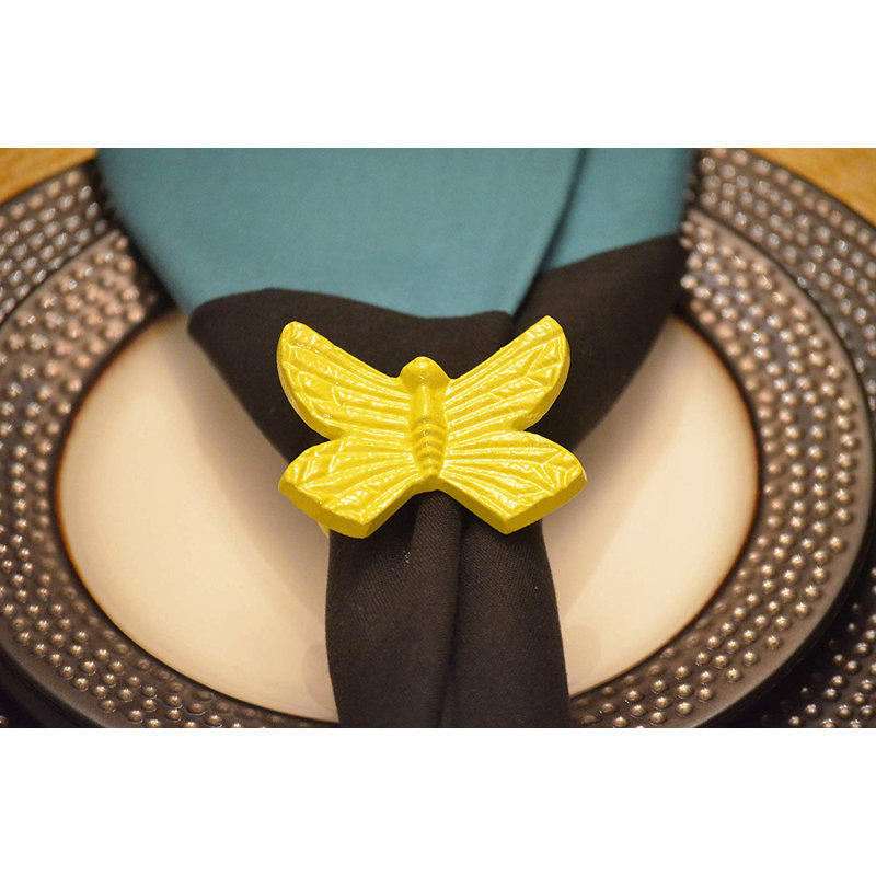 Metal Napkin Ring, Yellow