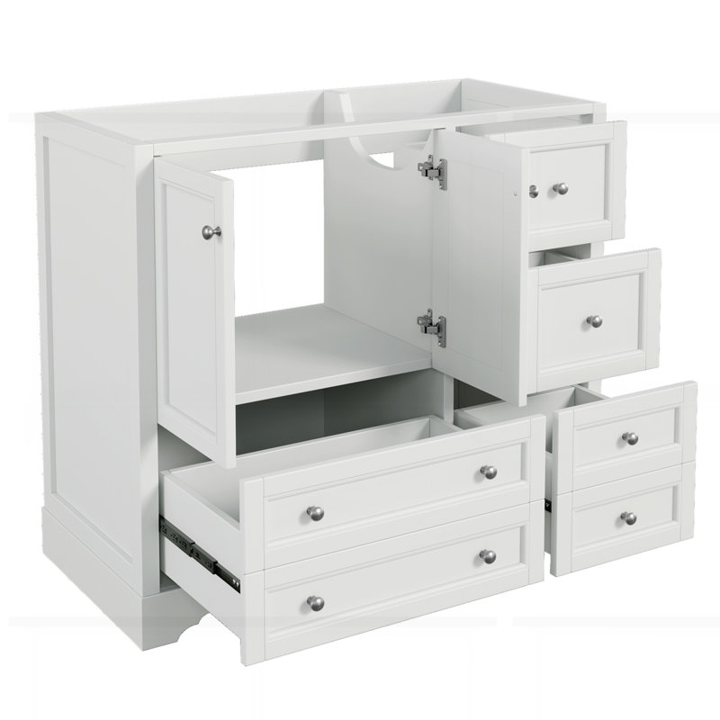 36 inch bathroom vanity without sink, Blanc