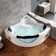 Modern 59'' x 59'' Corner Whirlpool Acrylic Bathtub with Faucet