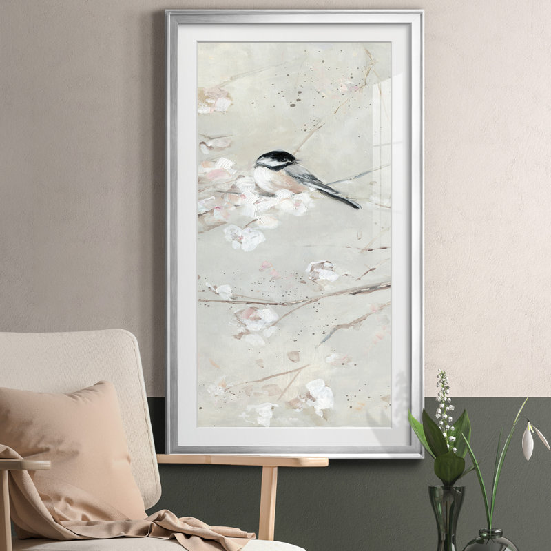" Soft Melody I " Painting Print, Silver Framed, 16" H x 8" W x 1" D