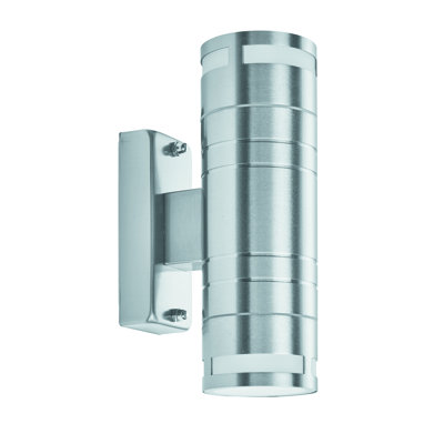 Amos Chrome 2 - Bulb 17.6 cm H Hardwired Outdoor Armed Sconce