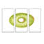 Green Donut with Sprinkles On White - 3 pièces, impression sur toile-493042157-493042145