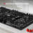 36 in. Gas Cooktop in Black Enamel with 5 Burners, Dual Ring Power Burner, NG/LPG Convertible, CSA certified-117318862