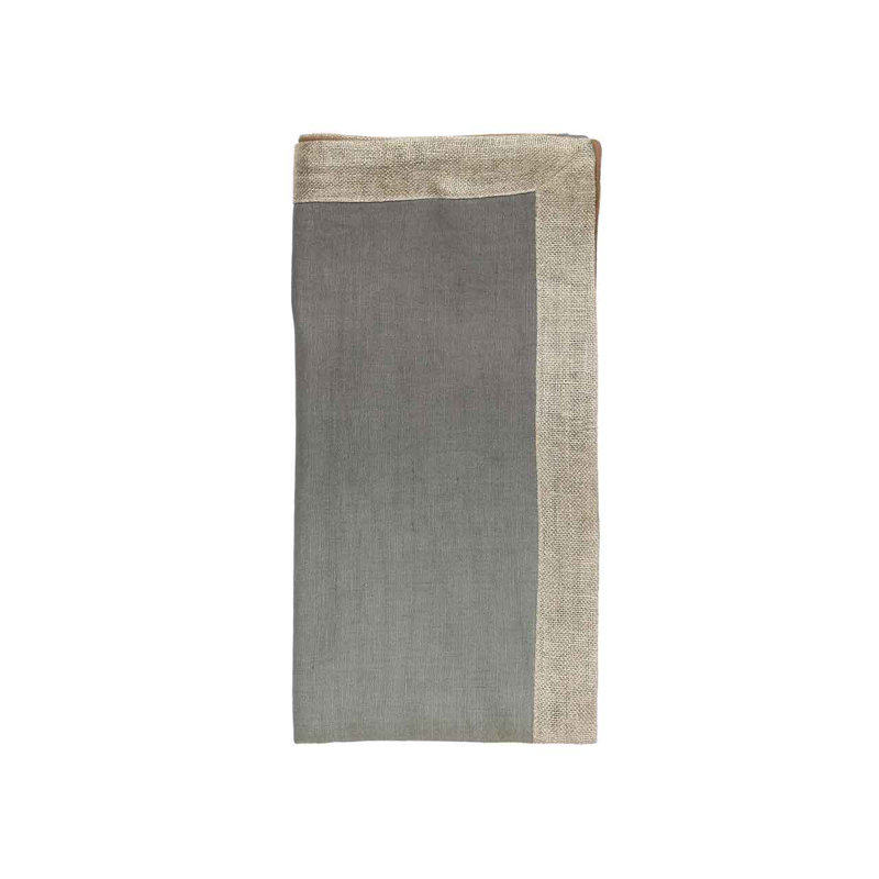 Dip Dye Linen Napkin, Beige/Taupe/Gray