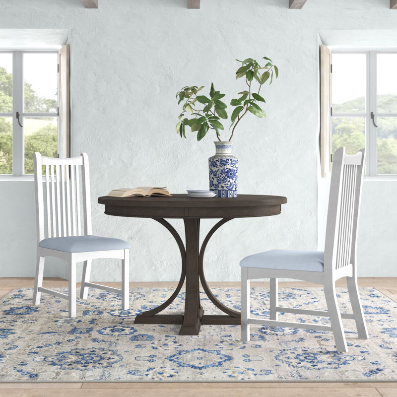 Chaise d'appoint en tissu, Blanc, Bleu clair