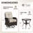  Hilmir 3-Piece Wicker Swivel Rocker Patio Set with Side Table（6" Cushion）-108870444-108870453