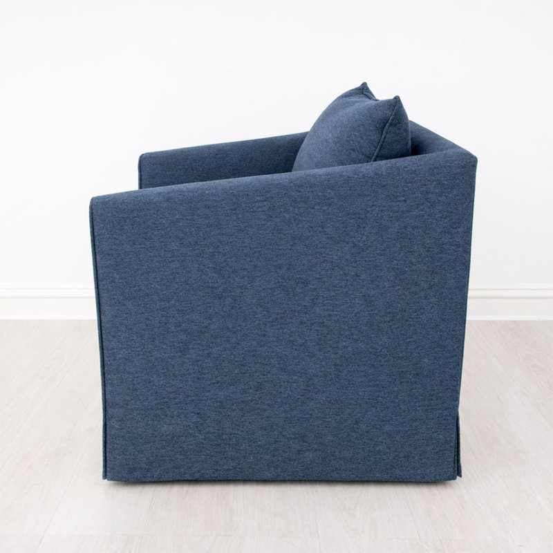 Austin Accent Chair, Navy Blue Velvet