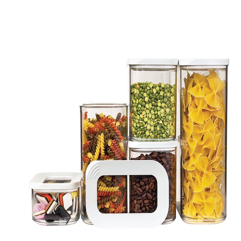 Modula 5-Piece White BPA-Free Plastic Storage Set
