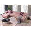 Canapé modulaire en velours rose Lorena-92113158