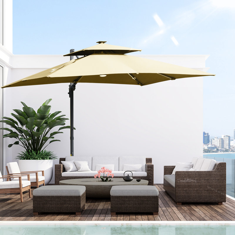 Parasol de patio en porte-à-faux Outsunny